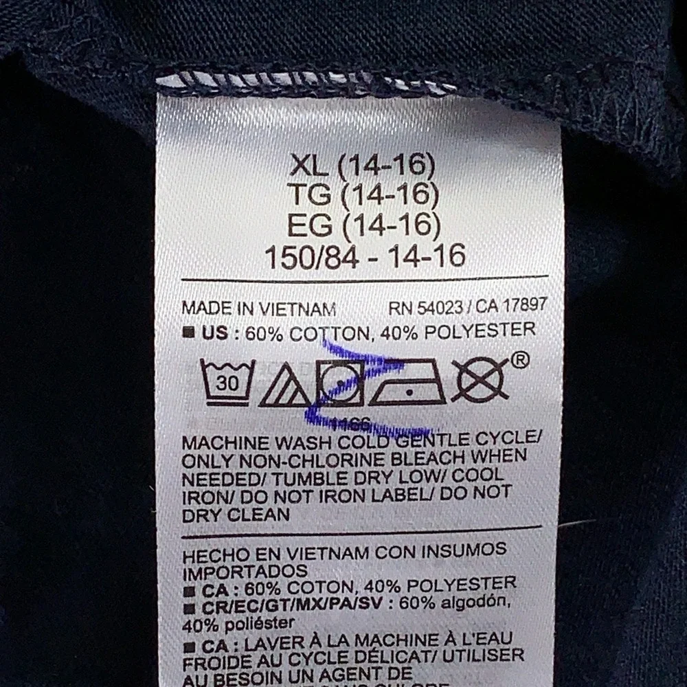 Old Navy Girls XL (14-16) Short Sleeve School Uniform Jersey-Knit Polo Shirt NWT